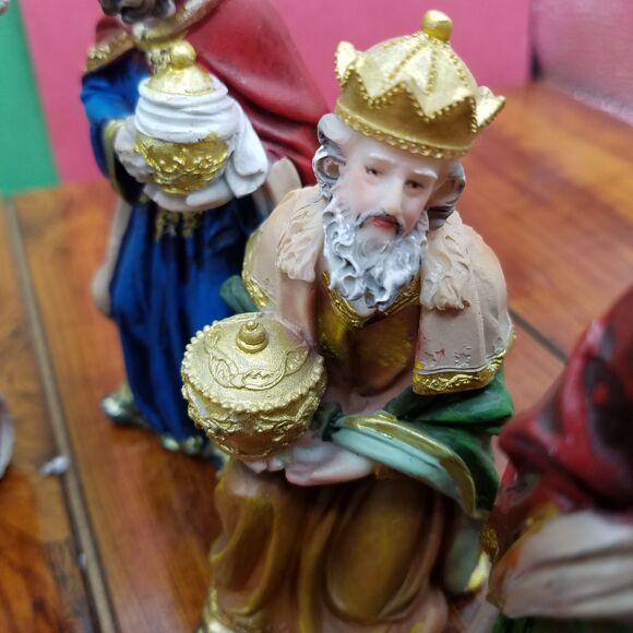 Christmas Nativity Scene Set Figures Polyresin Figurines Baby Jesus 11PCS SET - Picture 8 of 12